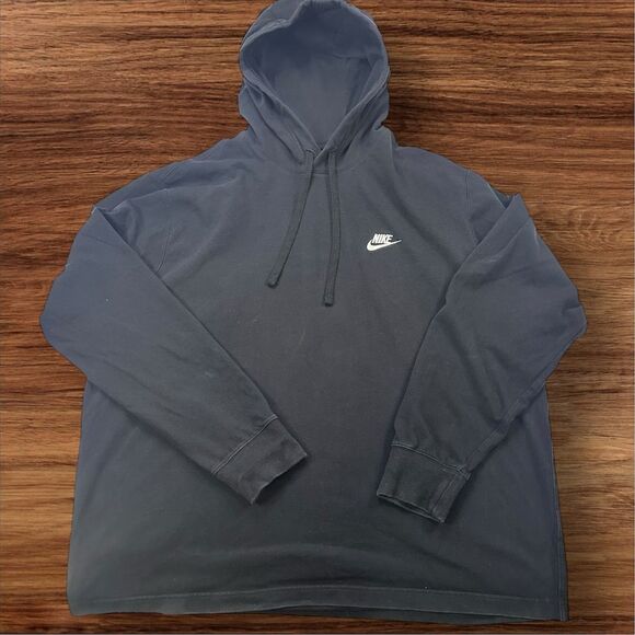 Vintage Y2K Nike Men's XL Black Graphic Print Pullover Hoodie Custom‎ “check me” - Picture 1 of 8